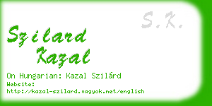 szilard kazal business card
