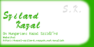 szilard kazal business card